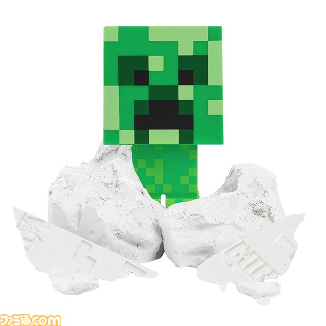 『マイクラ』帯電クリーパーとゴールドスティーブのスクイーズが発売。ブロックを削る発掘キットやエンダーマンのセンサーライトなど全7アイテムが予約受付中
