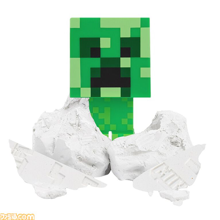 『マイクラ』帯電クリーパーとゴールドスティーブのスクイーズが発売。ブロックを削る発掘キットやエンダーマンのセンサーライトなど全7アイテムが予約受付中