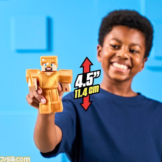 『マイクラ』帯電クリーパーとゴールドスティーブのスクイーズが発売。ブロックを削る発掘キットやエンダーマンのセンサーライトなど全7アイテムが予約受付中