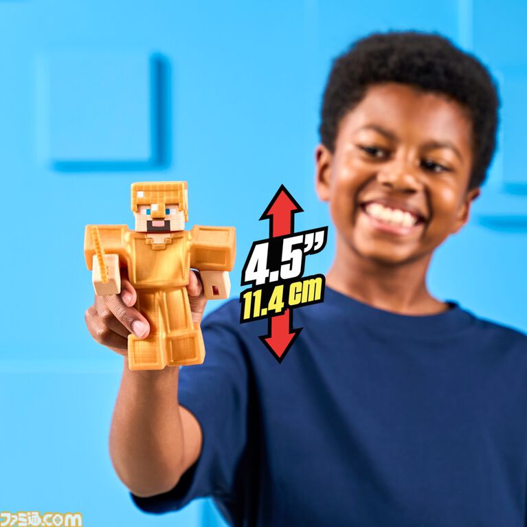 『マイクラ』帯電クリーパーとゴールドスティーブのスクイーズが発売。ブロックを削る発掘キットやエンダーマンのセンサーライトなど全7アイテムが予約受付中