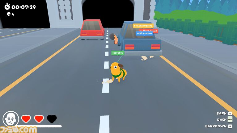 『Ruffed Up』犬になって気絶した飼い主を引きずる癒やしカオスな協力ゲー。最大4人でオンラインでもローカルでも引っ張り合える【体験版配信中