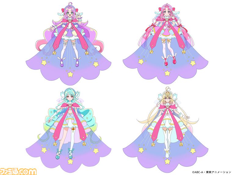 『名探偵プリキュア!』キュアアルカナの新たな姿が解禁。黒基調から白基調へフォームチェンジし、変身前のペンダントにも変化。キュアアンサーら4人の新フォームも公開