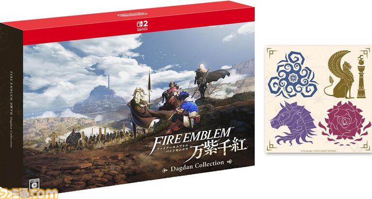 『ファイアーエムブレム 万紫千紅』購入特典まとめ。Amazonはクランマークデザインコースター、楽天はアクリルパズルブロック