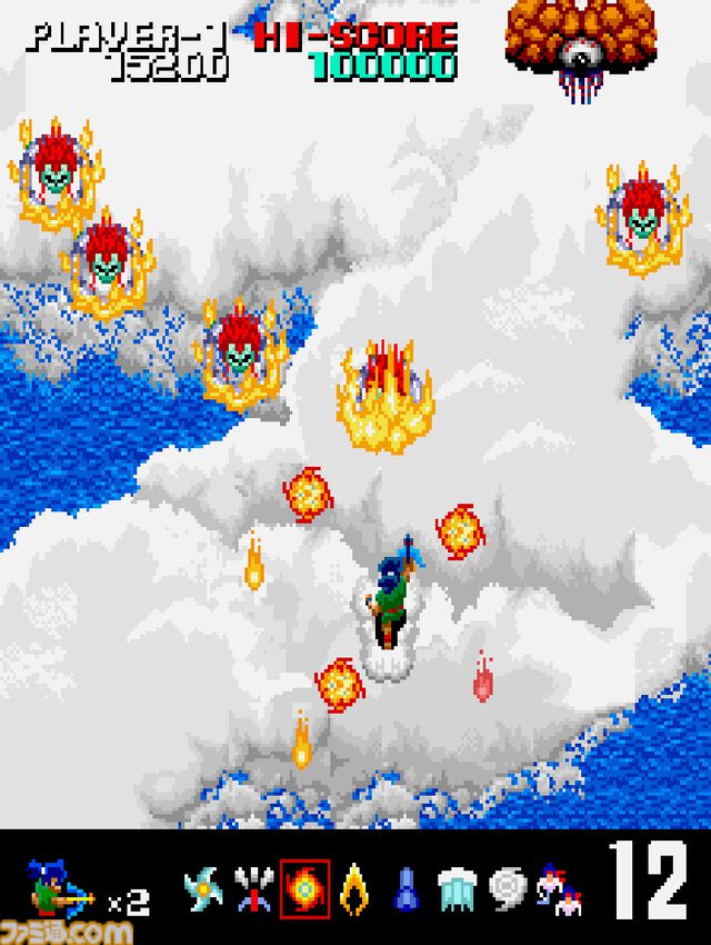 【アケアカ2】『妖魔忍法帖』が8月20日より配信。手裏剣や煙幕弾など8種類の忍法を駆使して姫を救い出す忍者シューティング