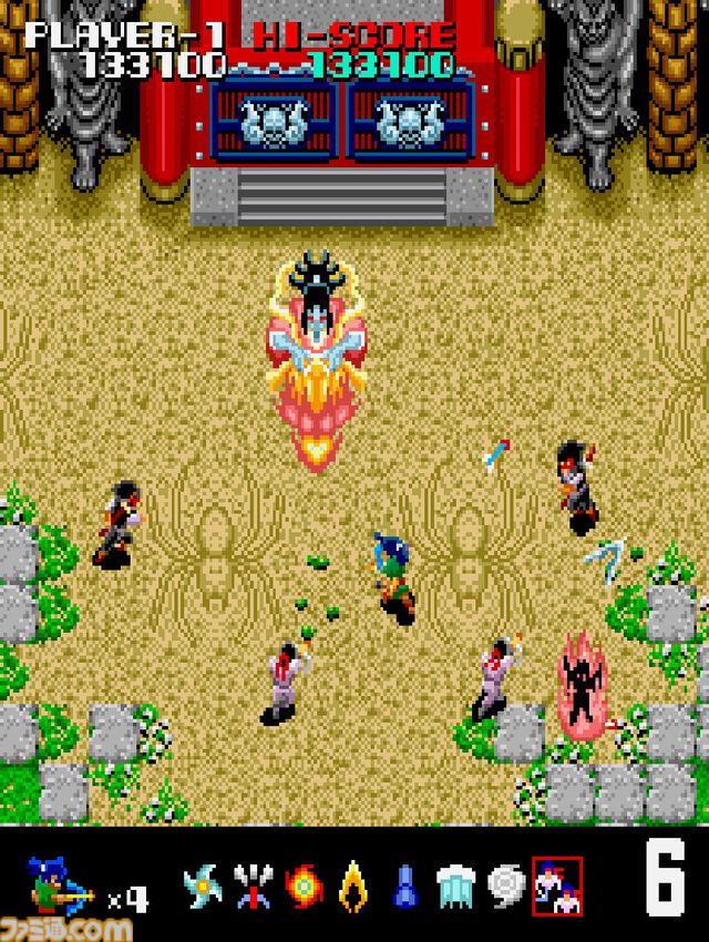 【アケアカ2】『妖魔忍法帖』が8月20日より配信。手裏剣や煙幕弾など8種類の忍法を駆使して姫を救い出す忍者シューティング