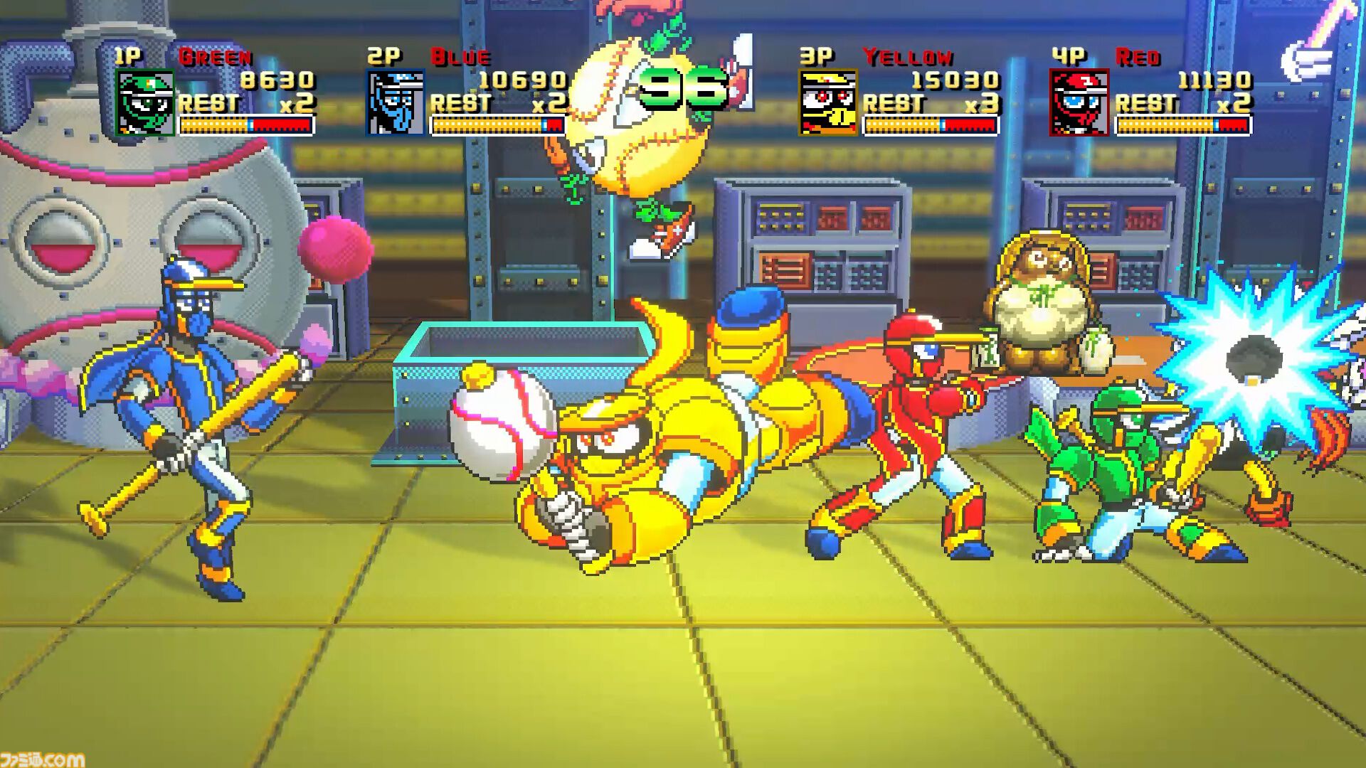 『野球格闘リーグマン Bases Loaded』野球×格闘の異色ベルトスクロールアクションがHDリメイク。新プレイアブルキャラを実装して2026年12月10日発売