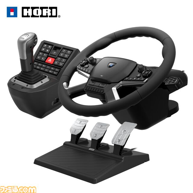 HORIのハンドルコントローラーセットが7月に発売。実車に近い本格仕様のステアリング、高耐久性を実現したペダルなどを同梱