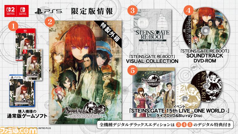 『シュタインズ・ゲート リブート』本日(8/20)発売。“世界線”という言葉を世間に広めた大ヒットSFアドベンチャー、17年の時を越えて再構築