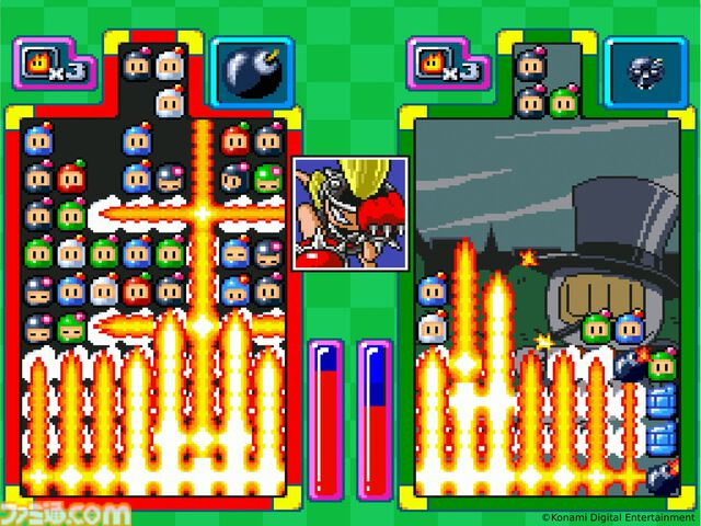 『ぱにっくボンバーW』が無料アップデートで『スーパーボンバーマン コレクション』に追加。ボンバーマンを揃えて連鎖やボムて敵を倒す対戦型パズルゲーム