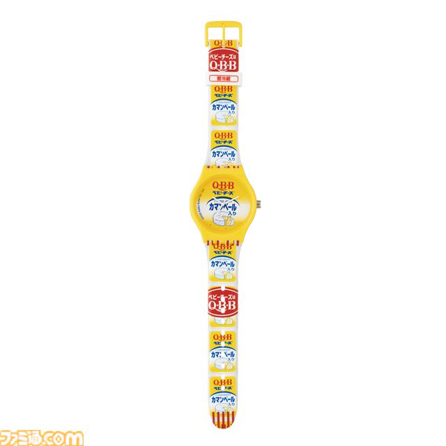 『QBBベビーチーズ』の長〜いパッケージが腕時計に。プレーンやアーモンド入りなど全6種、カプセルトイシリーズ“CAPWATCH”第1弾が8月28日発売