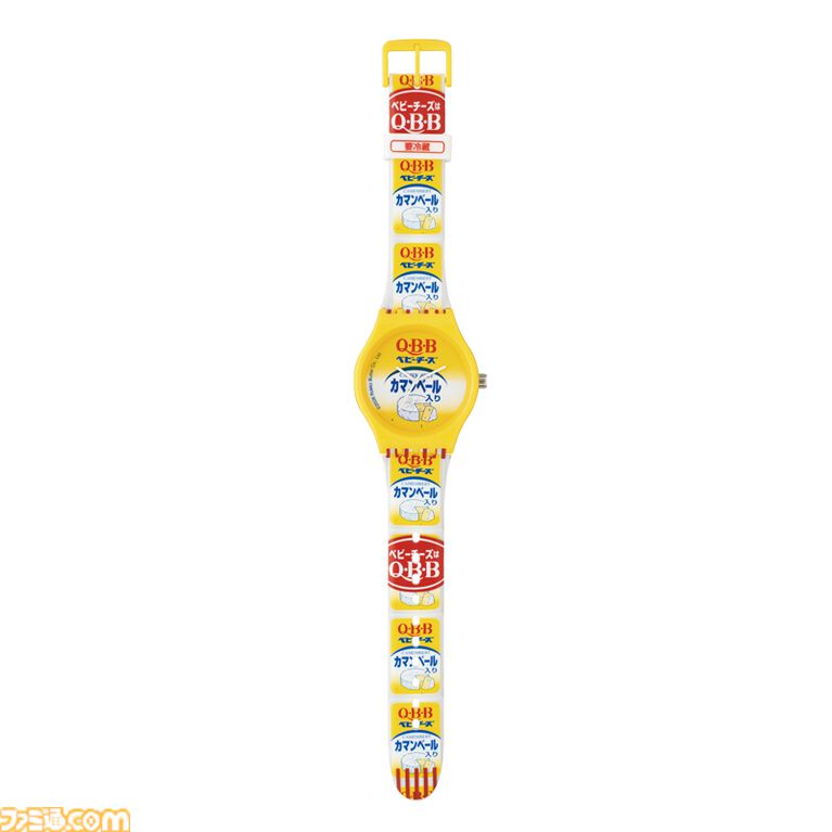 『QBBベビーチーズ』の長〜いパッケージが腕時計に。プレーンやアーモンド入りなど全6種、カプセルトイシリーズ“CAPWATCH”第1弾が8月28日発売