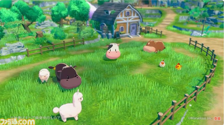 『牧場物語』シリーズ最新作の開発中映像が公開。のどかな海辺や四季が感じられる街並み。ウシやニワトリなど動物たちの姿も！