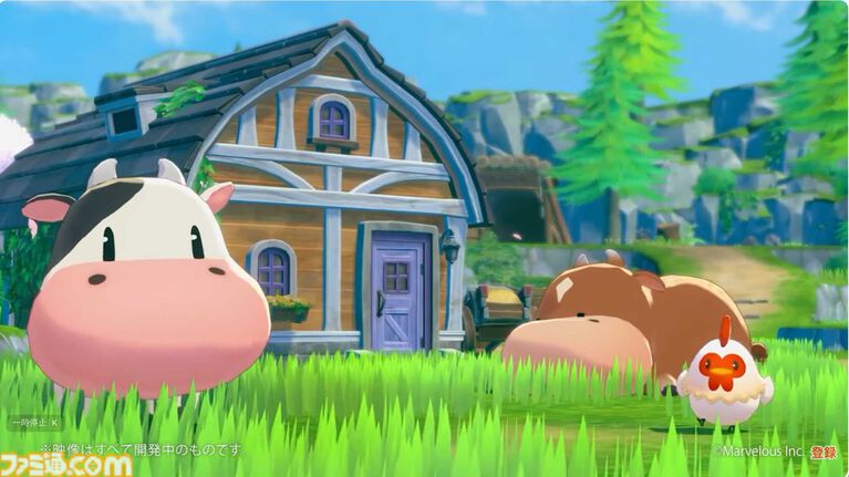 『牧場物語』シリーズ最新作の開発中映像が公開。のどかな海辺や四季が感じられる街並み。ウシやニワトリなど動物たちの姿も！