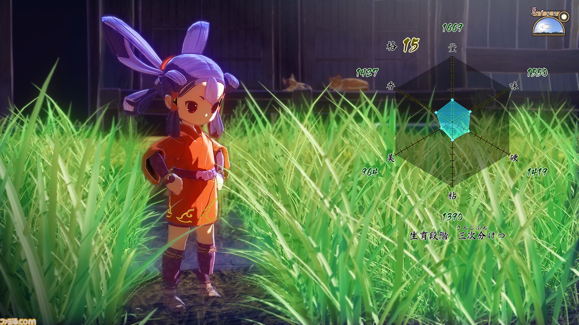 『天穂のサクナヒメ』“ニューゲーム+”やカットシーン追加を含む大型アプデがSteamで先行公開。米の所持数が999から9999に増加するなどの調整も