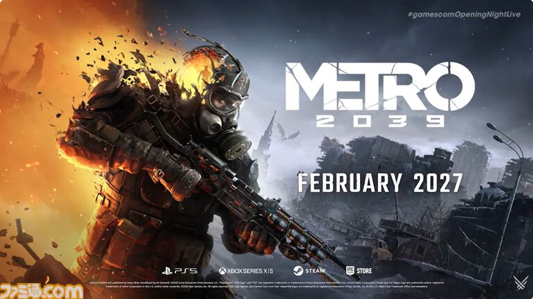 『メトロ 2039』の最新ゲームプレイトレーラー“反逆者”が公開。ポスト・アポカリプスのモスクワを舞台に展開されるサバイバルホラーFPS【gamescom 2026】