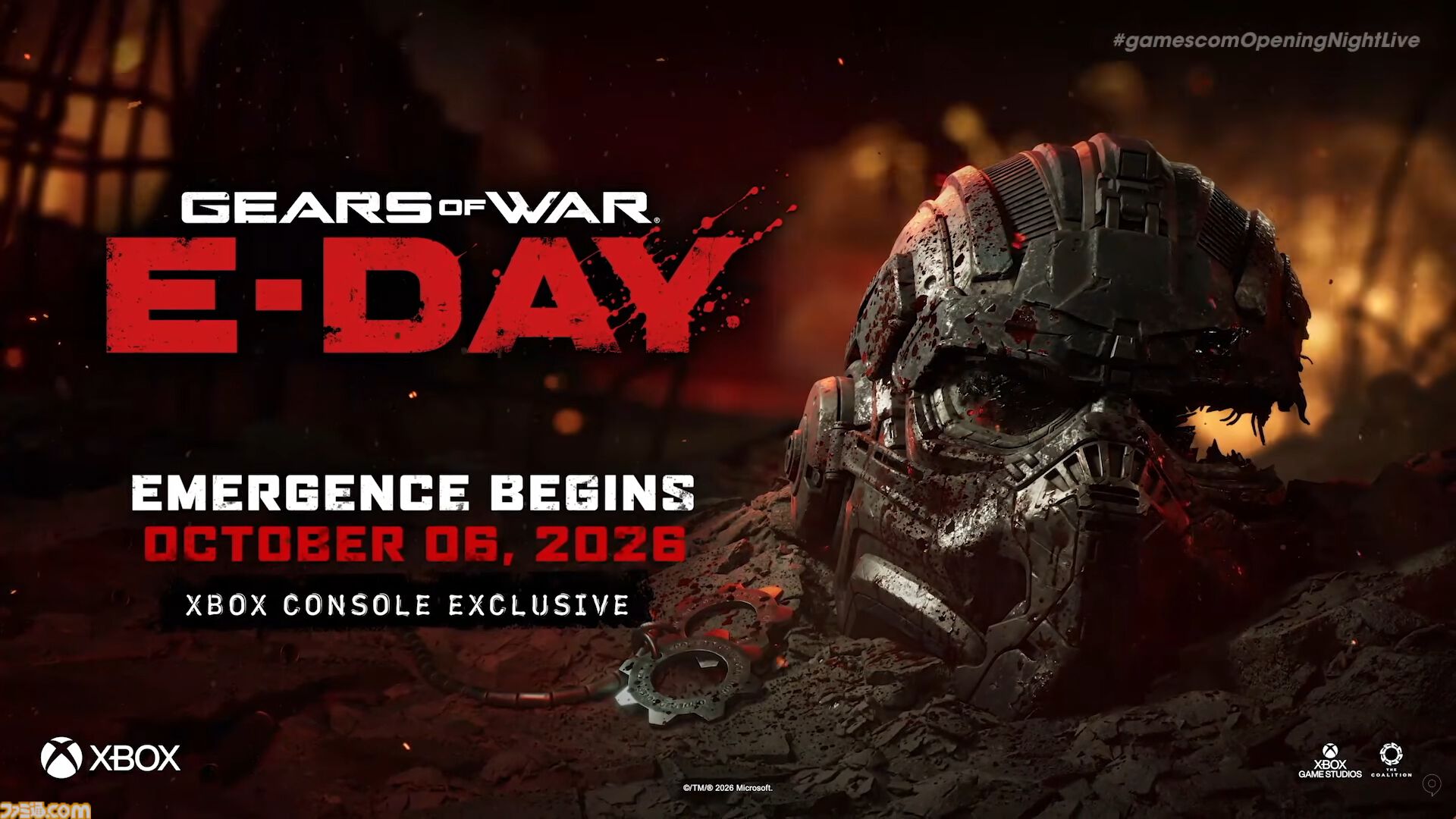 『Gears of War: E-Day』キャンペーンモードの映像が初公開。初代『Gears of War』の物語の前日譚。10月6日にXboxで発売【gamescom 2026】