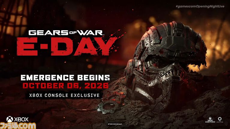 『Gears of War: E-Day』キャンペーンモードの映像が初公開。初代『Gears of War』の物語の前日譚。10月6日にXboxで発売【gamescom 2026】