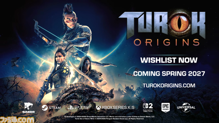 『テュロック』シリーズ最新作『Turok: Origins』2027年春発売。頭蓋骨を掘り進み爆発する人気武器“Cerebral Bore”が復活【gamescom 2026】