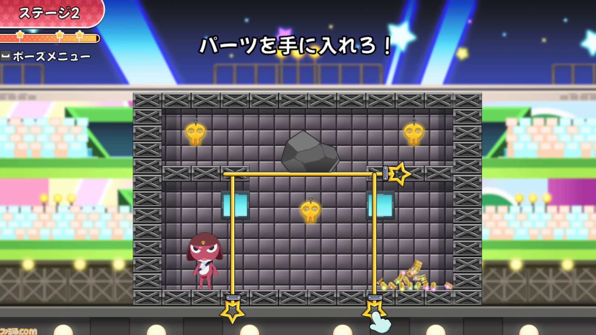 『ケロロ軍曹☆ハチャメチャTVショー』はどこかで見た“あのゲーム”を思う存分楽しめるミニゲーム集。サクッと遊べる5種類のゲームが400ステージ収録されてついつい遊んじゃう楽しさ