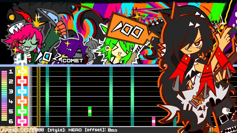 キーボードでギターを弾くノベル音ゲー『COMETROX!』。宇宙を救うために怪獣とロックな殴り合い