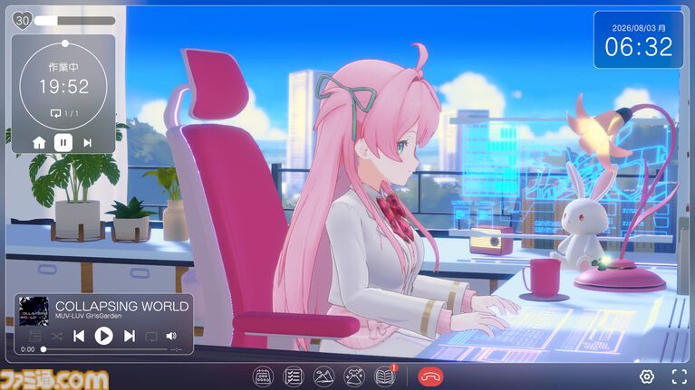 『マブラヴ ガールズガーデン Mellow Days』“桃園める”といっしょに過ごす作業用アドベンチャー。体験版がSteamで配信開始
