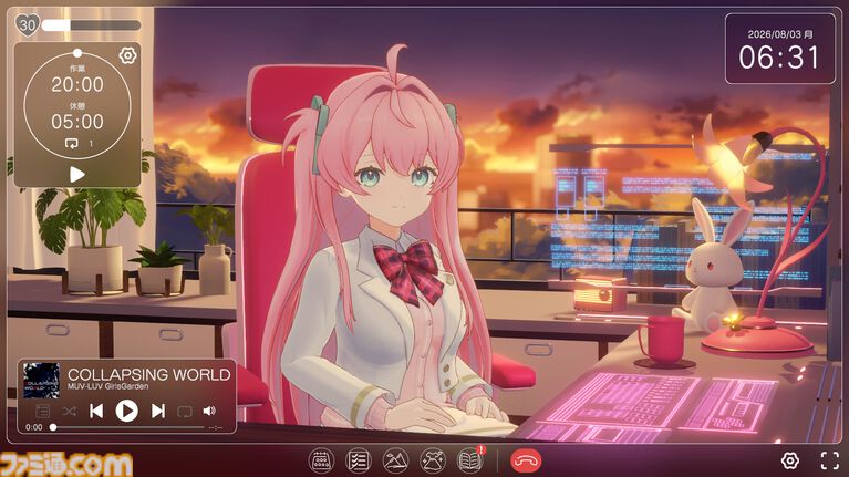 『マブラヴ ガールズガーデン Mellow Days』“桃園める”といっしょに過ごす作業用アドベンチャー。体験版がSteamで配信開始