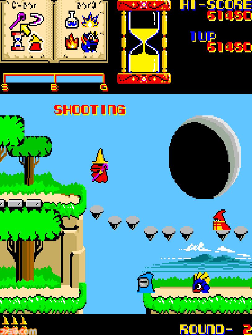 【アケアカ2】『ウィズ』が9月3日より配信。8つの魔法を駆使して地底から天空のドラゴンを目指すレトロアクション