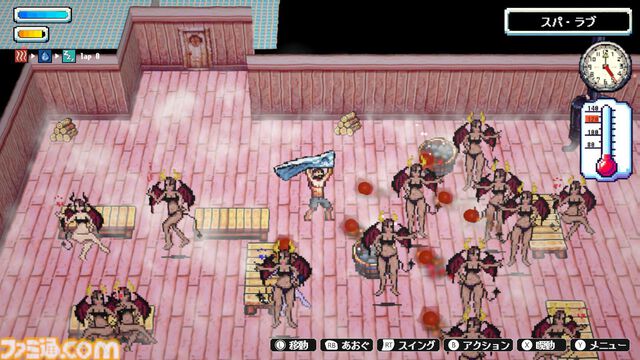 タオルを振り回しロウリュウ＆アウフグースの熱風で魔界のゾンビや悪魔を撃退。2DサウナアクションRPG『Sauna of the DEAD』アーリーアクセスがSteamで開始