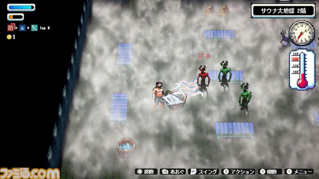 タオルを振り回しロウリュウ＆アウフグースの熱風で魔界のゾンビや悪魔を撃退。2DサウナアクションRPG『Sauna of the DEAD』アーリーアクセスがSteamで開始