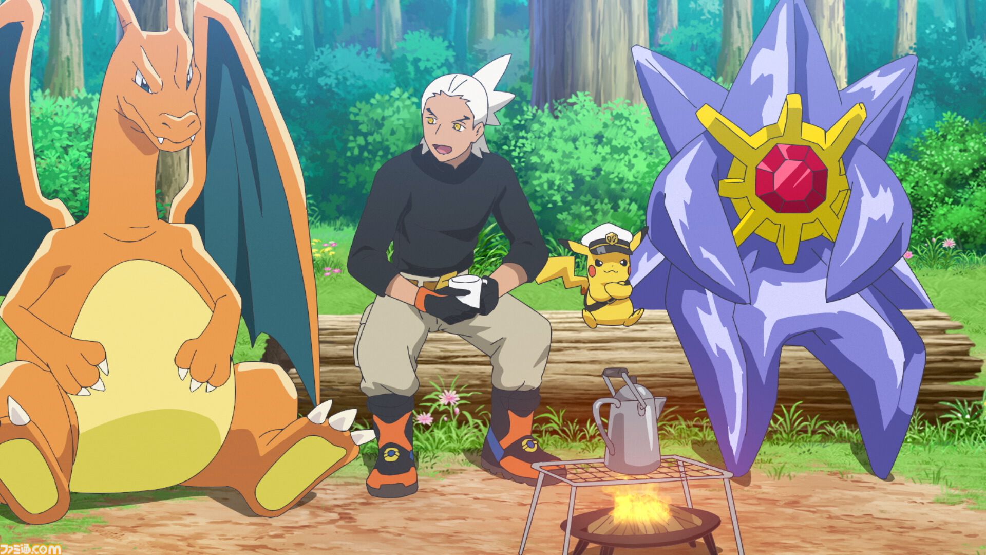 【アニポケ】『ポケモンGO』コラボ回が9月18日放送。ウィロー博士が登場、ゲーム内ではフリードのゴーグルをつけたヒトカゲが出現