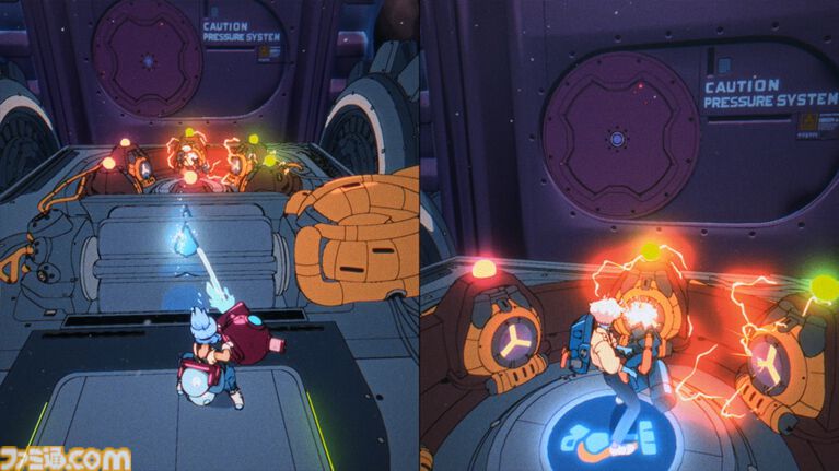 『オービタルズ』1980～90年代アニメ風に描かれるふたり協力アクションがSwitch2にて本日（9/3）発売。固い絆で宇宙の脅威に立ち向う大冒険