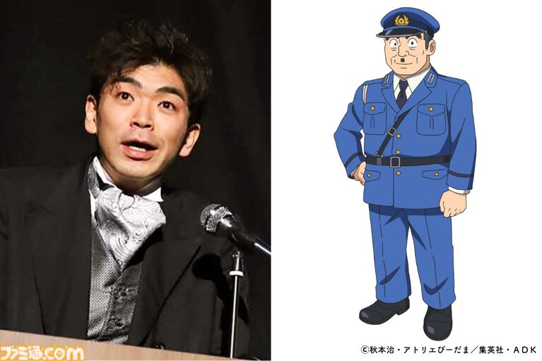 新アニメ『こち亀』新たな声優が発表。両さん(落合福嗣)、中川圭一(蒼井翔太)、秋本麗子(M・A・O)、大原部長(坂本頼光)。2027年にフジテレビで放送