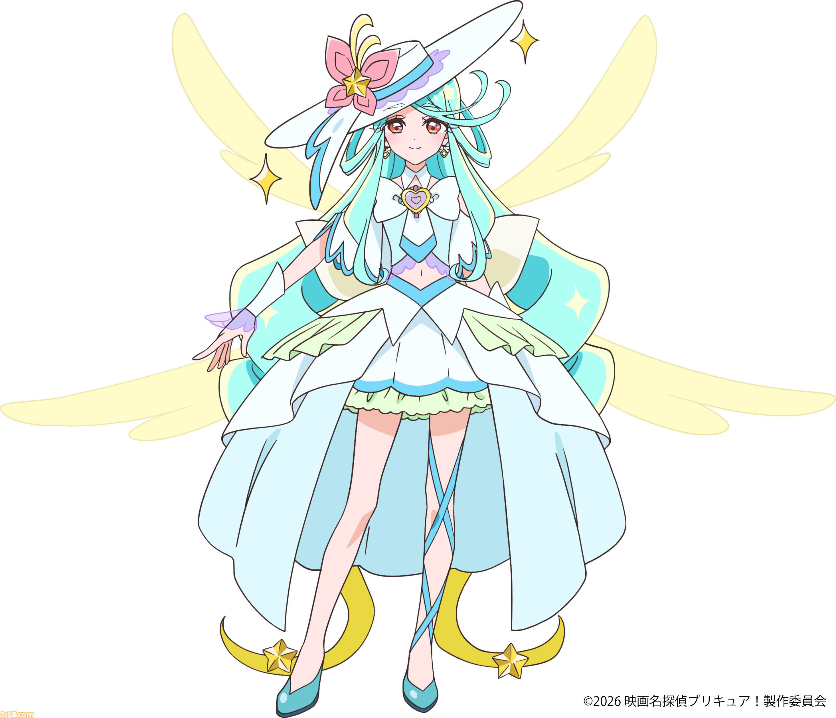 『映画名探偵プリキュア︕不思議な庭と2⼈の秘密』映画限定フューチャーフォームが解禁。⻩⾦の⽻根と星のモチーフが⽬を引くデザインに