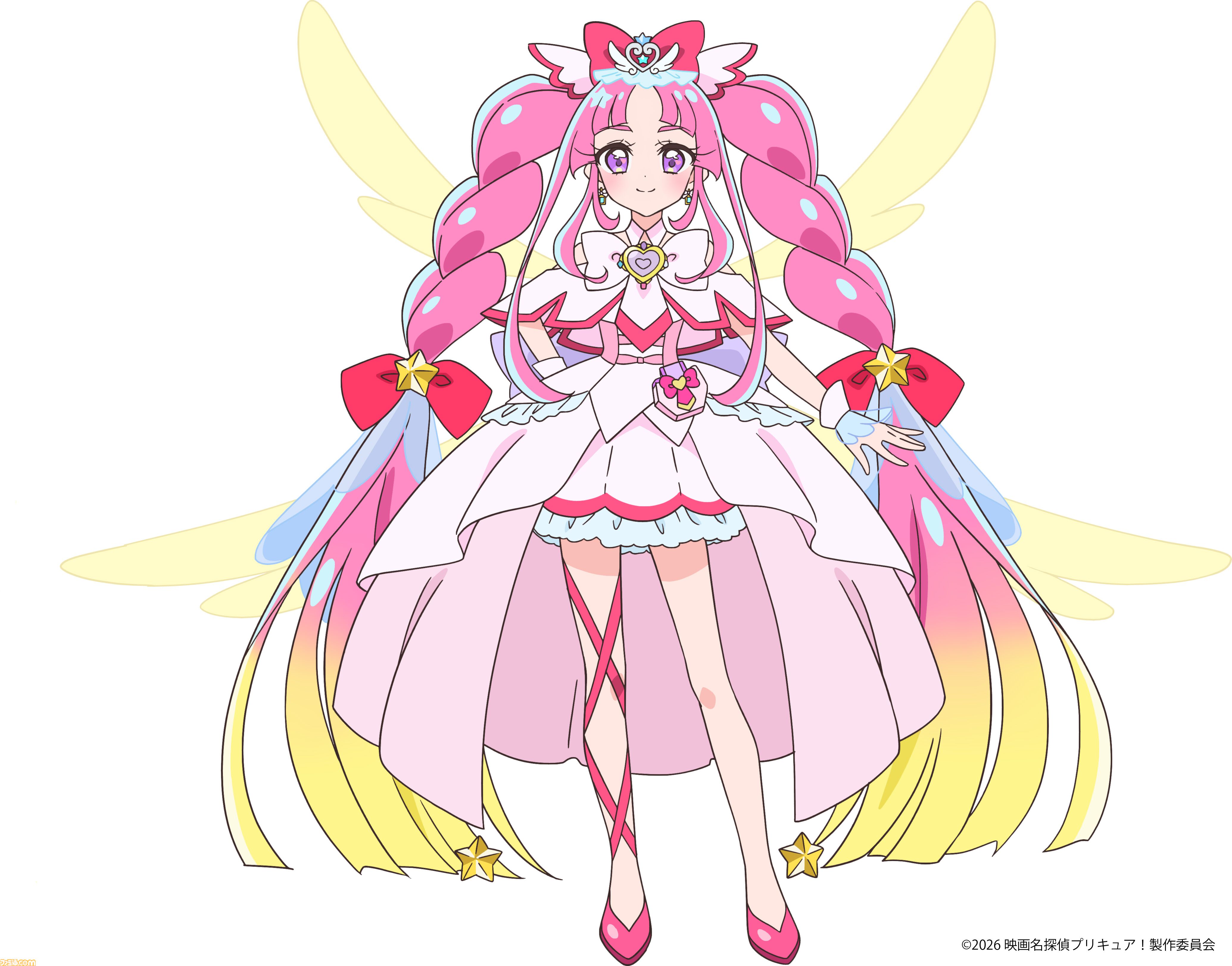 『映画名探偵プリキュア︕不思議な庭と2⼈の秘密』映画限定フューチャーフォームが解禁。⻩⾦の⽻根と星のモチーフが⽬を引くデザインに