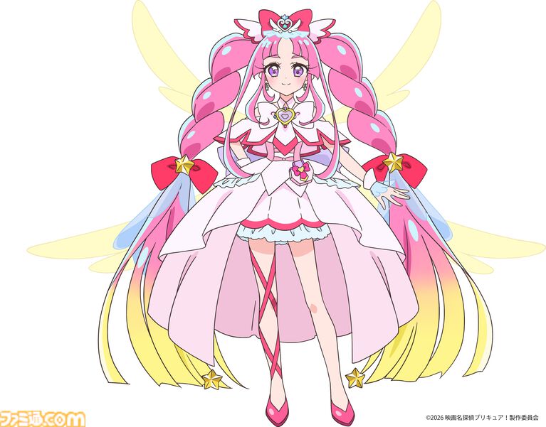 『映画名探偵プリキュア︕不思議な庭と2⼈の秘密』映画限定フューチャーフォームが解禁。⻩⾦の⽻根と星のモチーフが⽬を引くデザインに