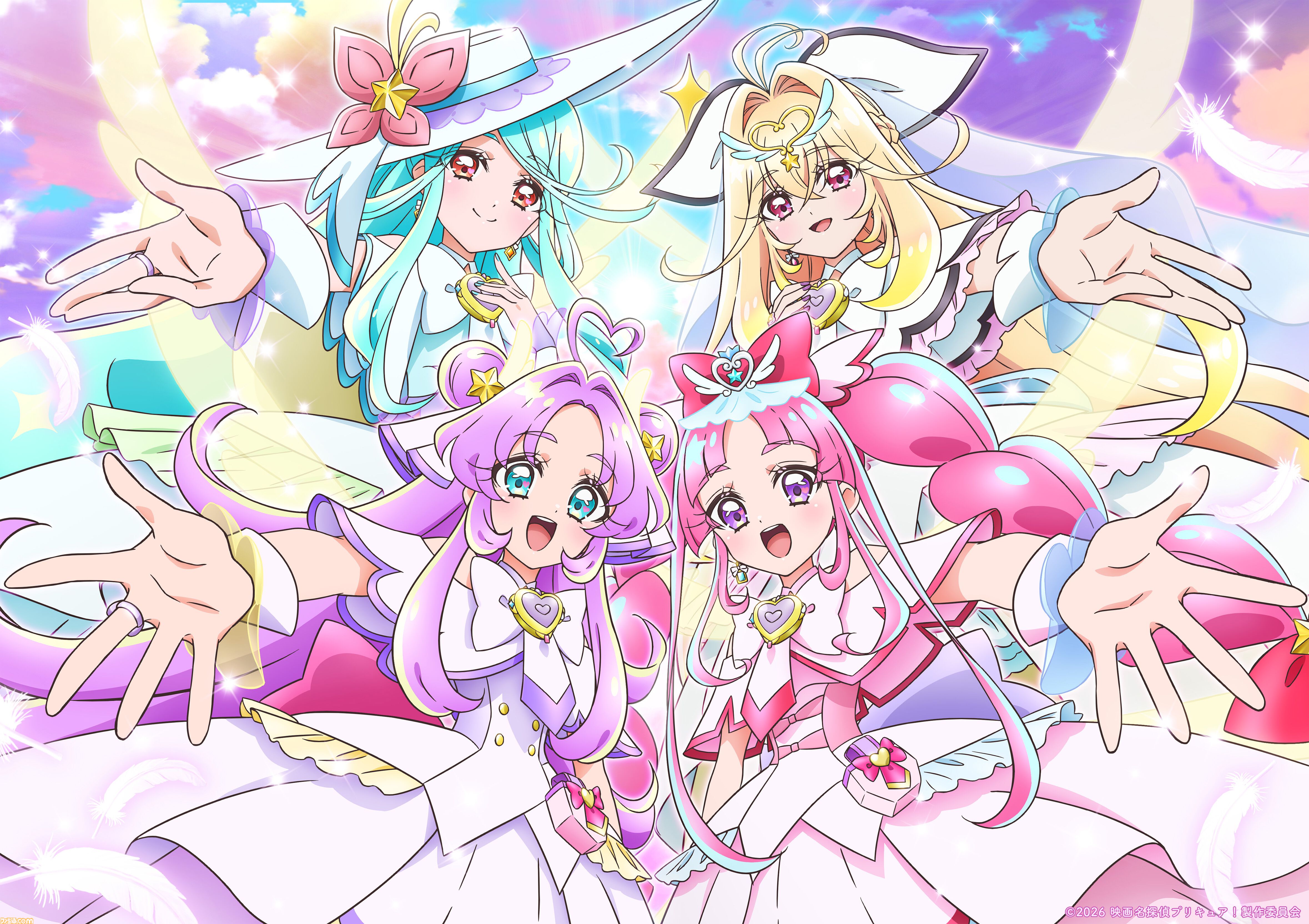 『映画名探偵プリキュア︕不思議な庭と2⼈の秘密』映画限定フューチャーフォームが解禁。⻩⾦の⽻根と星のモチーフが⽬を引くデザインに