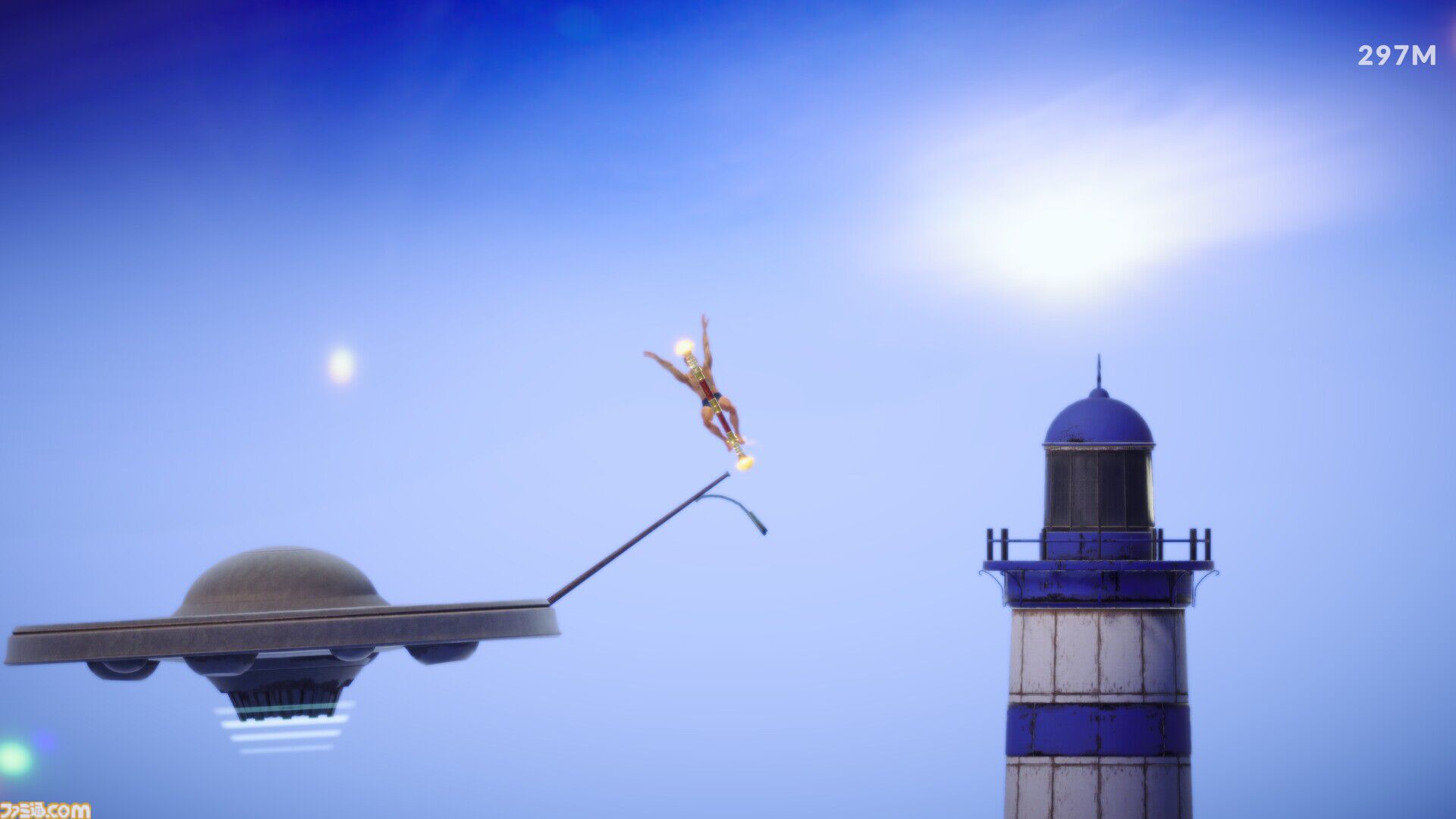 【如意おじ】跳ねて頂上を目指す壺おじ風アクション『Bouncing Over It』Steamストアページが公開。おじさんが孫悟空の“如意棒”を使って跳びまくる
