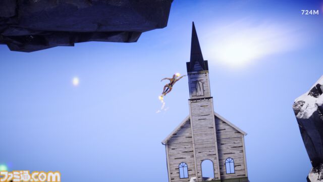 【如意おじ】跳ねて頂上を目指す壺おじ風アクション『Bouncing Over It』Steamストアページが公開。おじさんが孫悟空の“如意棒”を使って跳びまくる