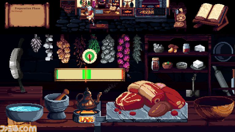 『Monster Cuisine』モンスターを狩って調理し、酒場を切り盛りするドット絵アクションRPG。戦場と厨房を行き来して大繁盛する酒場を目指せ