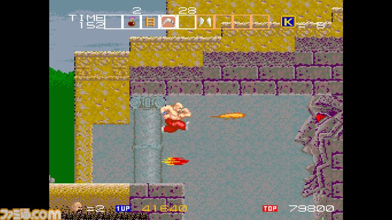 【アケアカ】『カルノフ』9月10日配信。火炎攻撃や空を飛ぶなど多彩な能力で悪の帝王に挑むデータイーストの名作アクション