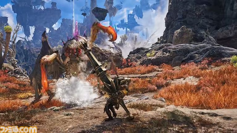 『モンハンワイルズ：アセンダンス』守りも強化されつつ機動力を得たガンランスがアツい。高速になった竜杭や属性が乗った砲撃も確認できる紹介動画が公開