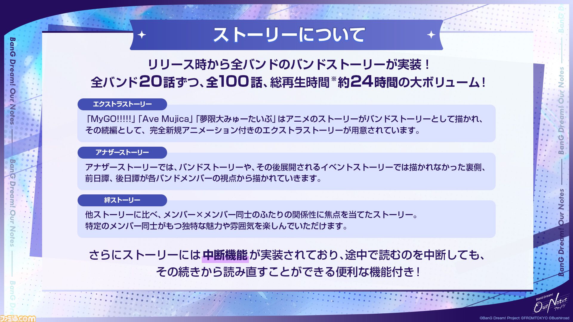 【バンドリ】新作アプリ『アワーノーツ』9月24日正式リリース。全5バンドの初期楽曲やゲームシステムを公開、TGS2026にも出展決定