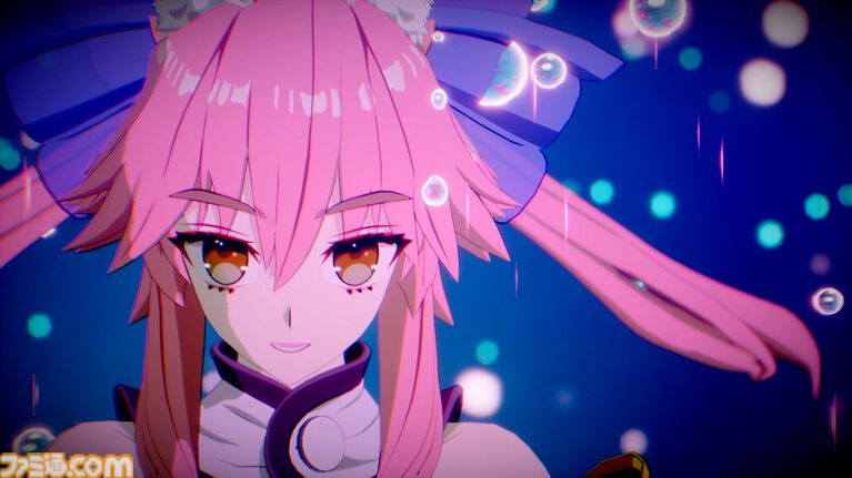 『フェイト エクストラ レコード』キャスター（声：斎藤千和）のキャラクターPV公開。狐耳と尻尾が特徴の呪術士で知略に長けた戦術家