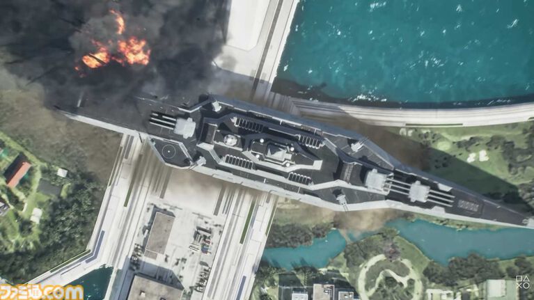 『エースコンバット8』最新ストーリートレーラー公開。公開された超兵器のなかには『AC04』のメガリスを連想させる海上施設も。“シーヴの翼”を上書きするバツ印の意味は？