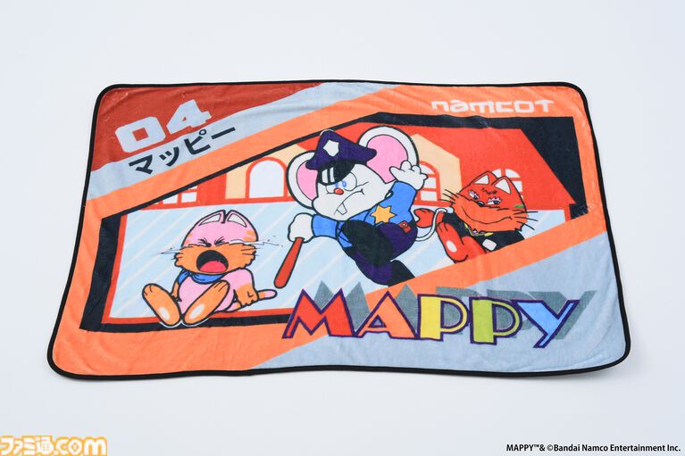 『マッピー』と『ワルキューレの冒険』のブランケットが本日発売。ナムコットのファミコン用ソフトのカートリッジ画像を掲載した16ページの冊子つき