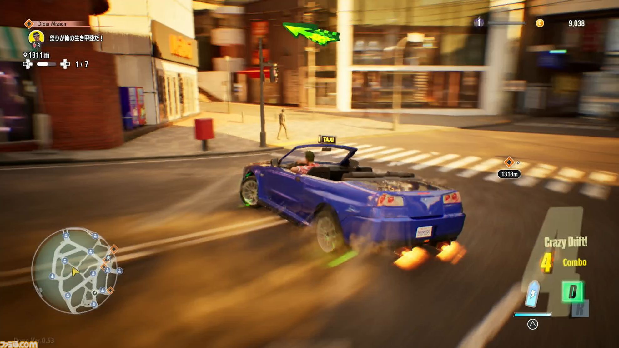 『クレイジータクシー：ワールドツアー』日本マップには渋谷109や一蘭が実名で登場、付近には浅草っぽいエリアも。ダッシュからの直角コーナリングはドライブゲームの常識を超えている