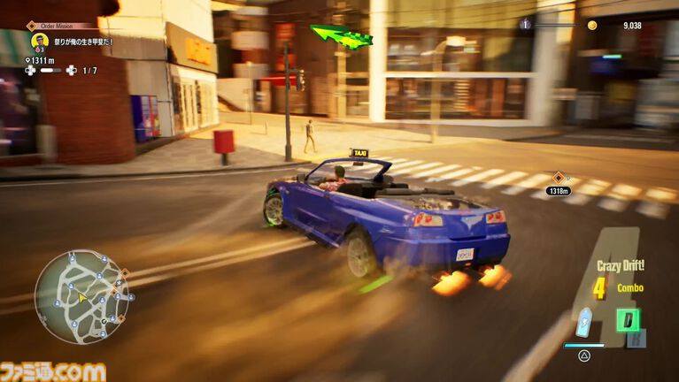 『クレイジータクシー：ワールドツアー』日本マップには渋谷109や一蘭が実名で登場、付近には浅草っぽいエリアも。ダッシュからの直角コーナリングはドライブゲームの常識を超えている