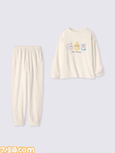 『ちいかわ』GUから“さむ~い雪の日も楽しもう!”テーマのふわもこアイテムが登場。スウェットやパーカー、部屋着などあったかアイテムが11月20日より発売