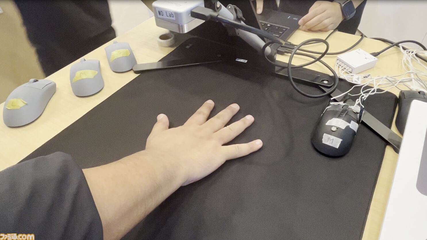 自分の手に合うマウスはどれ？ AndGAMERが中京大学とマウスエイムを研究中。手の大きさ、形状、マウスの持ちかたによっておすすめのマウスは変わる【TGS2026】