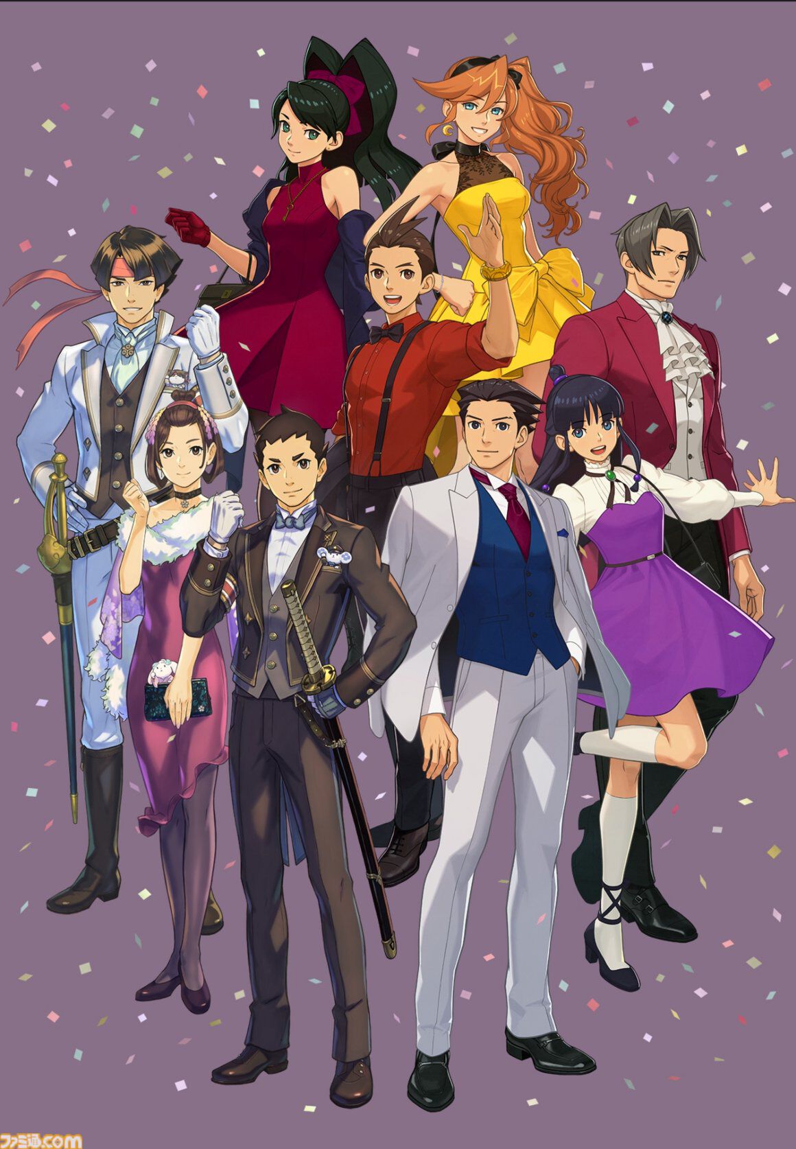 逆転裁判』シリーズ25周年記念イラスト公開。『逆転裁判123 成歩堂